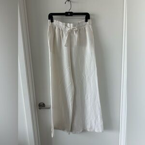 A NEW DAY white cotton wide leg pants — size small